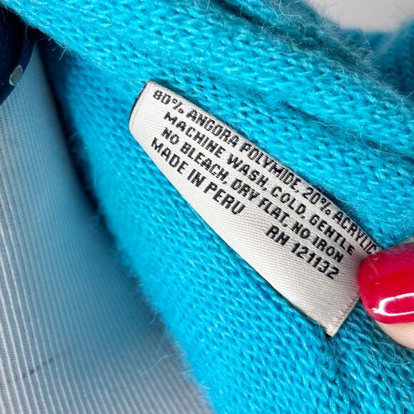 Lombaggi Scarf Peruvian Angora Blend Ruffle Long Scarf 76x14 - Picture 9 of 11